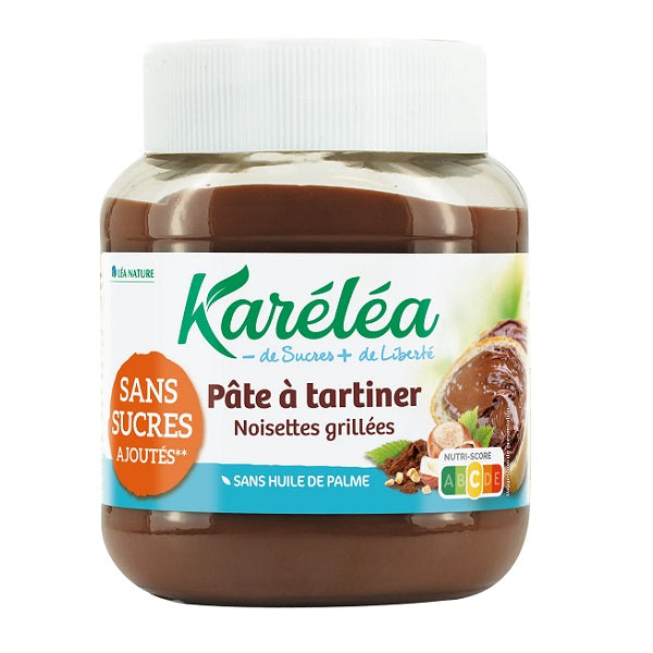 Pâte à tartiner aux noisettes et cacao sans sucres ajoutés - KARÉLÉA