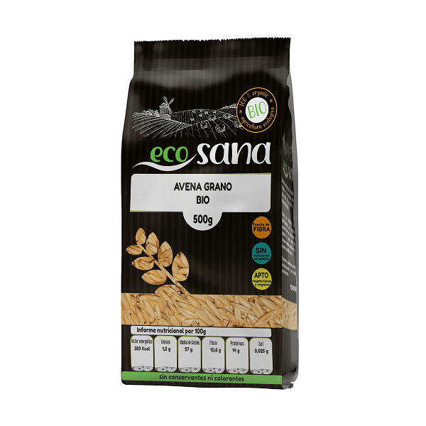 Graines d'avoine BIO, 500g - ECOSANA