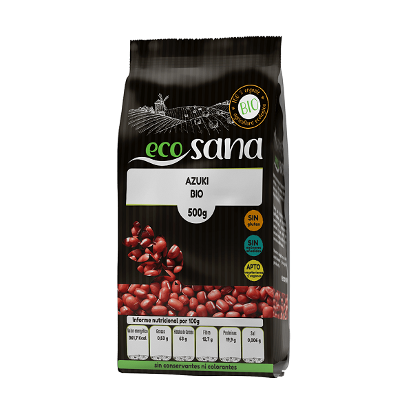 Haricot rouge Azuki BIO, 500g - ECOSANA