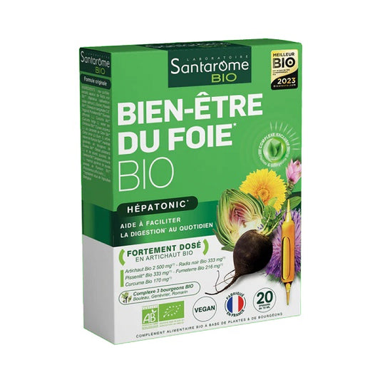 Bien-Être du Foie Bio - Hépatonic, 20 ampoules- SANTAROME BIO