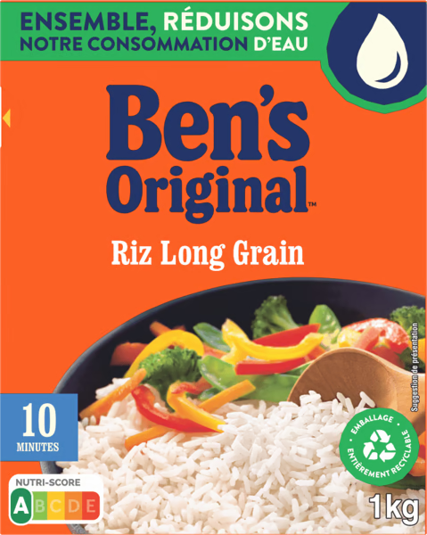 BEN'S ORIGINAL™ Riz Long Grain Vrac 10min 1kg maroc