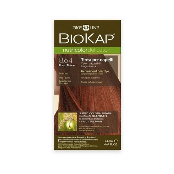 Teinture capillaire naturelle Nuance rouge 8.64 - BioKap Maroc vente en ligne epicerie Fine 