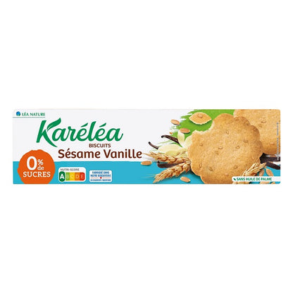 Biscuits sans sucres au Sésame vanille, 132g - KARÉLÉA