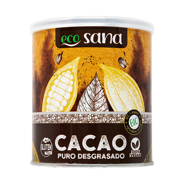 Cacao Pur Dégraissé en poudre BIO, 275g - ECOSANA