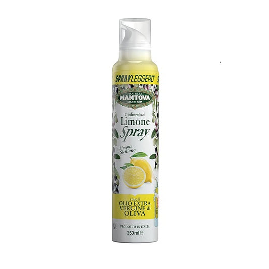 Spray Citron à l'Huile d'Olive Extra Vierge, 250ml - MANTOVA Maroc vente en ligne epicerie Fine 