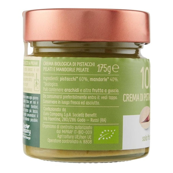 Crème de pistaches et d'amandes 100% BIO, 175g - EURO COMPANY