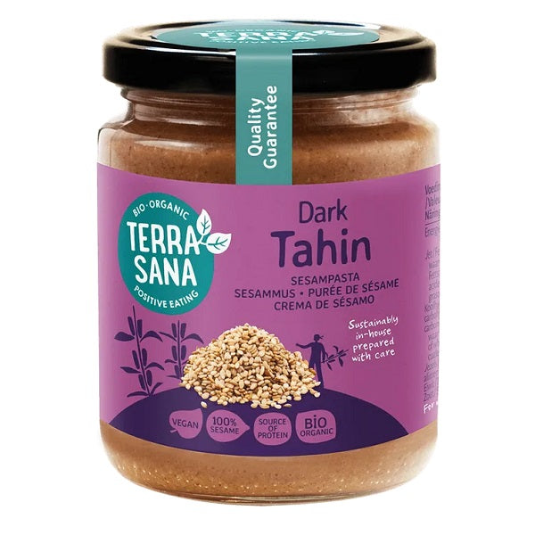 Tahin purée de sésame complet DARK, 250g - TERRASANA