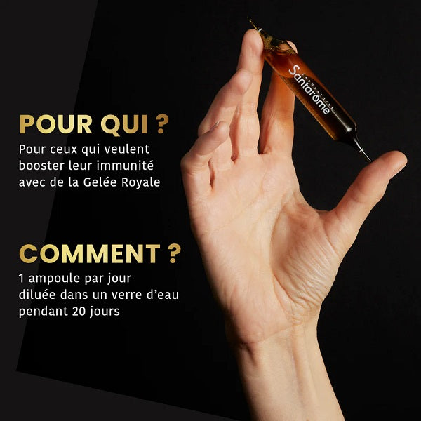 Gelée Royale 2000 au Miel de Manuka Bio, 20 ampoules - SANTAROME BIO