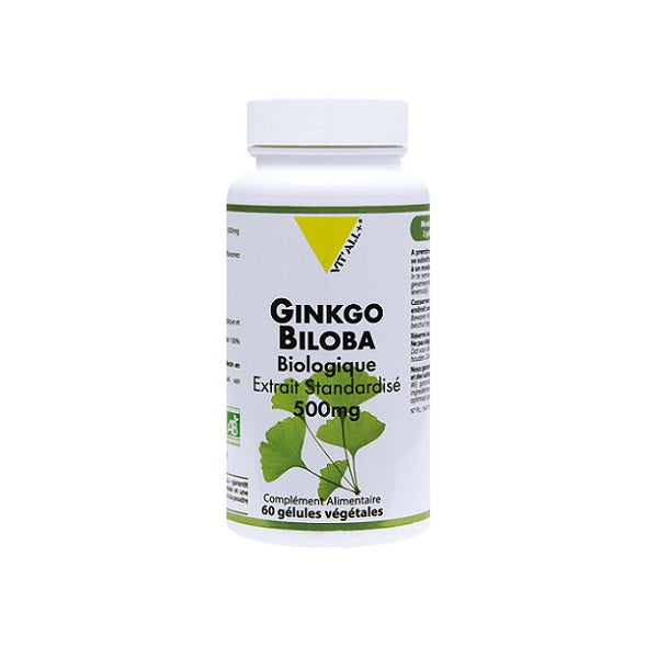 Ginkgo biloba 60 Gélules BIO - Vital Plus Maroc vente en ligne epicerie Fine 