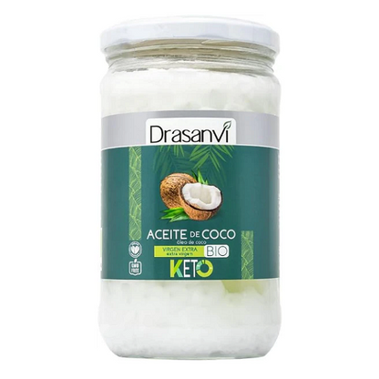 Huile de coco extra vierge KETO, 500ml - DRASANVI