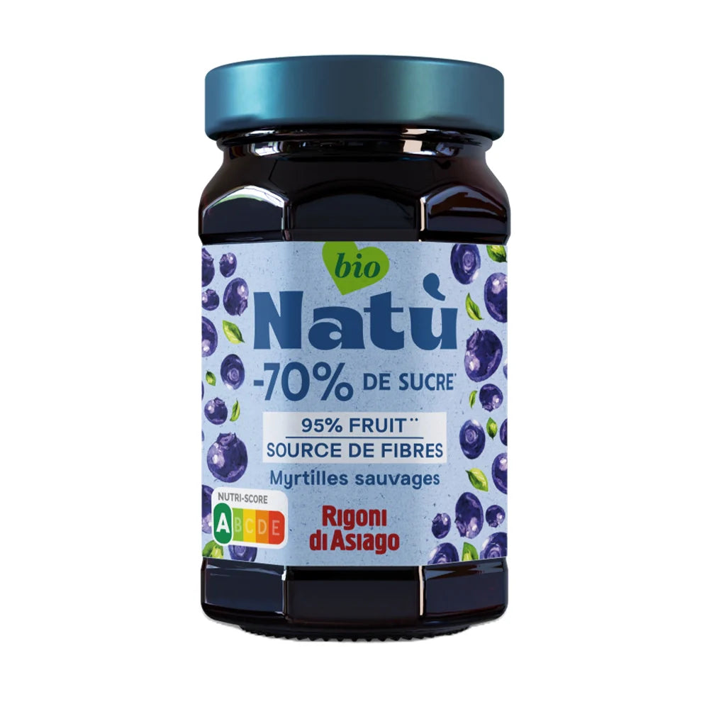 Natù Confiture 95% Fruits Myrtilles Bio, 240g - RIGONI DI ASIAGO