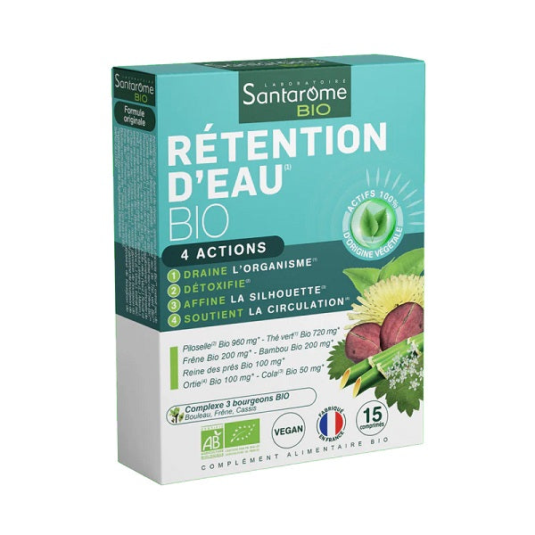 Rétention d'Eau Bio, 15 comprimés - SANTAROME BIO