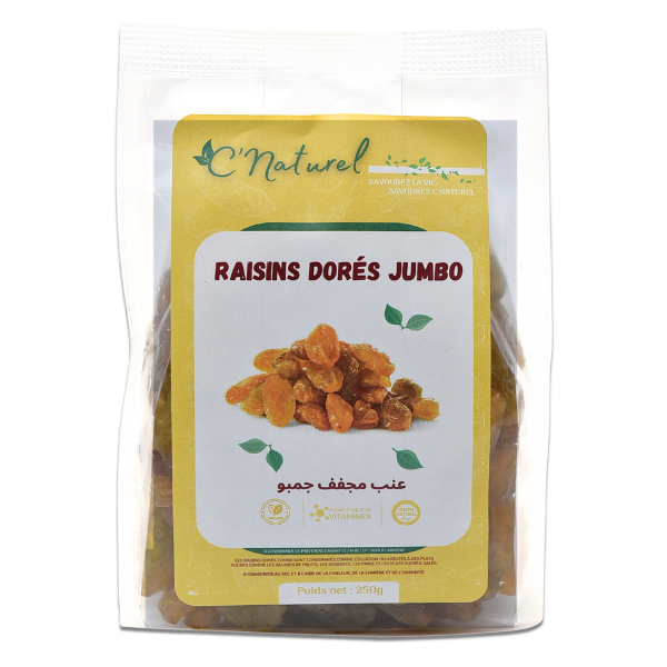 Raisins dorés jumbo, زبيب جمبو - C'Naturel