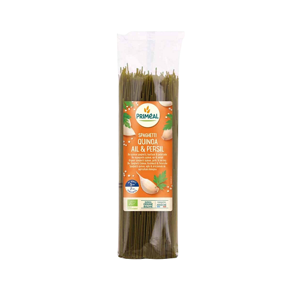 Spaghetti quinoa ail et persil 500g - Priméal Maroc vente en ligne epicerie Fine 