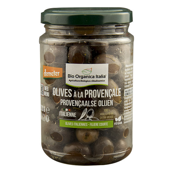 Olives noires aux herbes de Provence - Bio Organica Italia