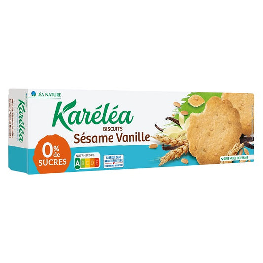 Biscuits sans sucres au Sésame vanille, 132g - KARÉLÉA