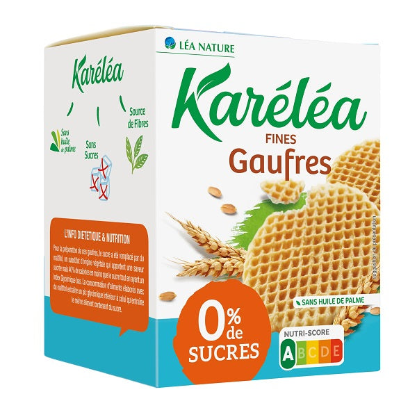 Biscuits sans sucres Fines Gaufres, 140g - KARÉLÉA