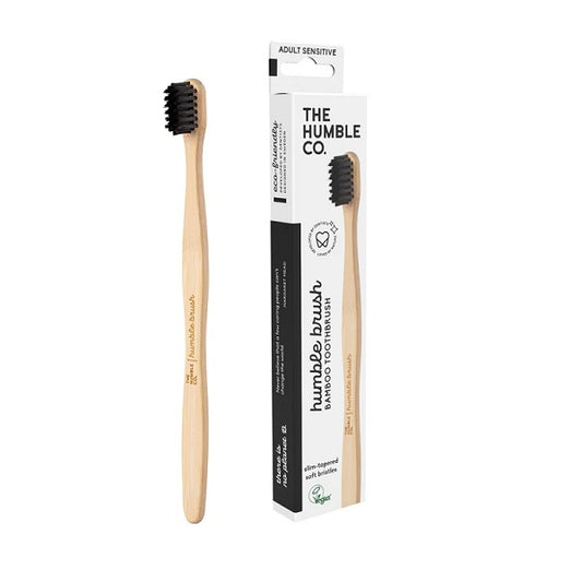 Brosse à dents Adultes en bambou, sensitive BLACK - THE HUMBLE Co