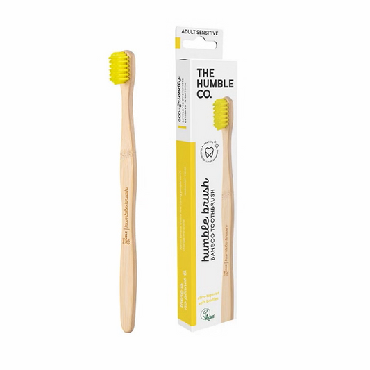 Brosse à dents Adultes en bambou, sensitive Jaune - THE HUMBLE Co.