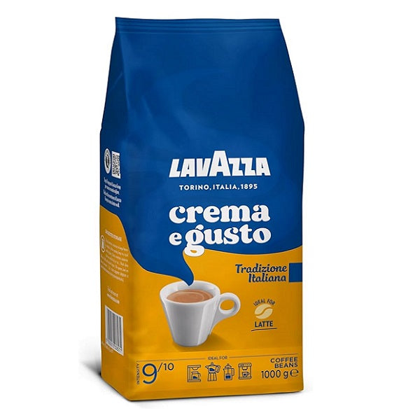 Café en grains,  Crema e Gusto, Ideal for Latte 9/10 – Lavazza