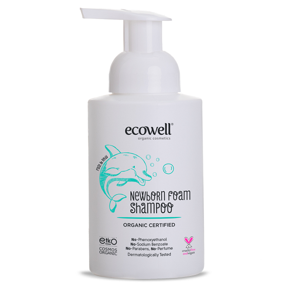 Shampoing Mousse pour nouveau-né corps et cheveux BIO, 300ml - ECOWELL