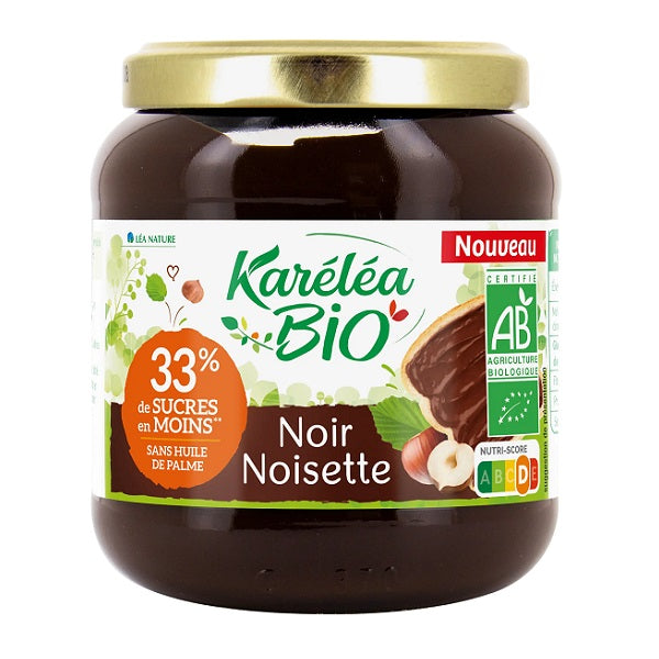 Pâte à Tartiner Noir Noisettes Bio réduite en sucres - KARÉLÉA