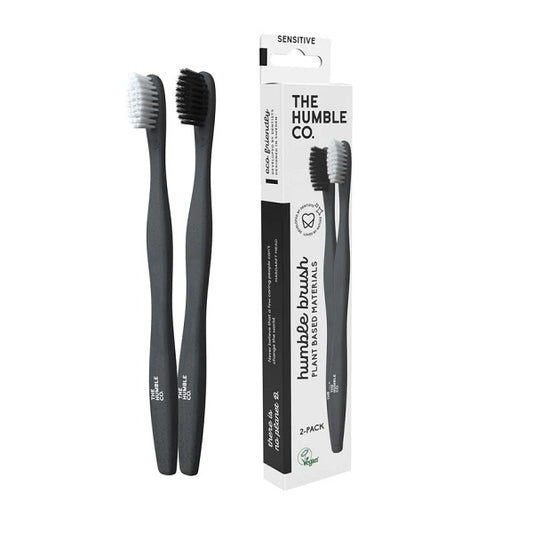 Brosse à dents Plant Based Blanc et Noir X2 - THE HUMBLE Co.