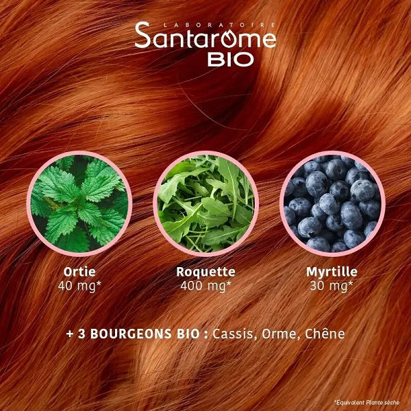 Sublimes cheveux BIO, 60 GUMMIES - SANTAROME BIO