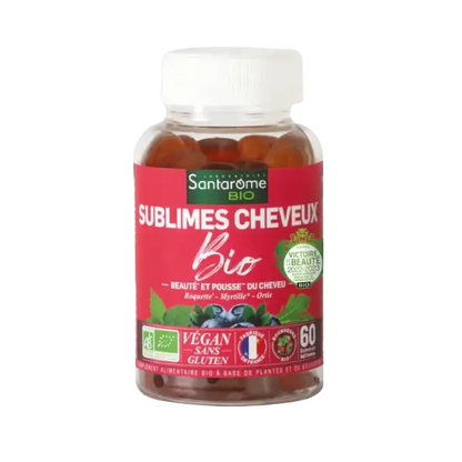 Sublimes cheveux BIO, 60 GUMMIES - SANTAROME BIO